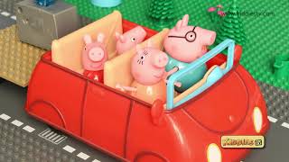Peppa pig TV Repair - Stop motion story | lego 2018 | Peppa pig car | brick builder | kiddiestv