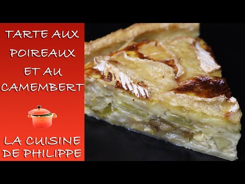 Tarte aux poireaux et au camembert