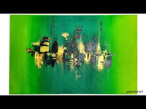 👩‍🎨 Abstrakte Acrylmalerei - Einfach malen mit Pinsel, Malmesser und Zahnspachtel