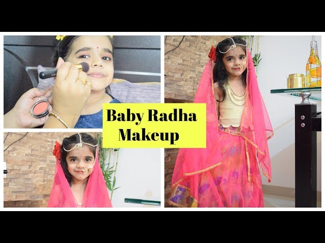 baby girl in radha getup
