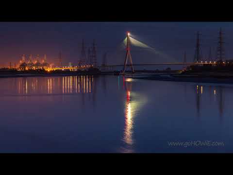 Time lapse video of dawn breaking over the river Dee, North Wales