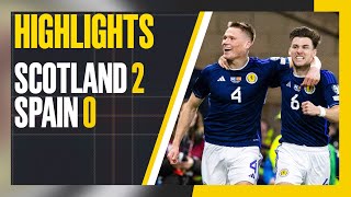 Scotland 2-0 Spain | McTominay Scores Twice to Stun Spain! | Euro 2024 Qualifier Highlights