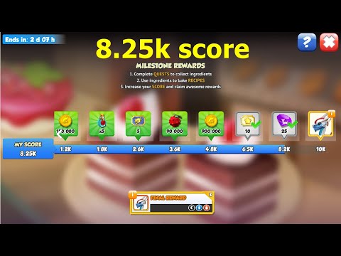 8.25k Score in Snow Sport Cake event-Dragon Mania legends | Carmine Dungeon week | DML