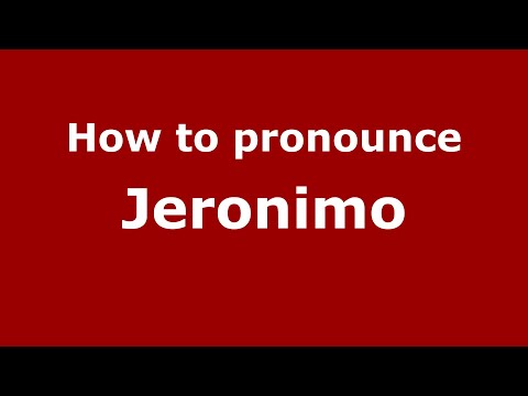 How to pronounce Jeronimo (Mexico/Mexican Spanish) - PronounceNames.com
