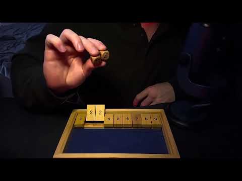 shut the box asmr 😴💤 | asmr soft, inaudible whispers, mouth sounds, tapping & wood sounds 🎲