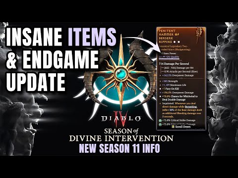 NEW SEASON 11 INFO - CRAZY ITEMS + ENDGAME UPDATES Diablo 4
