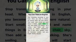 You Can Think in English | English Reading and Listening Practice #englishforbeginners #motivation