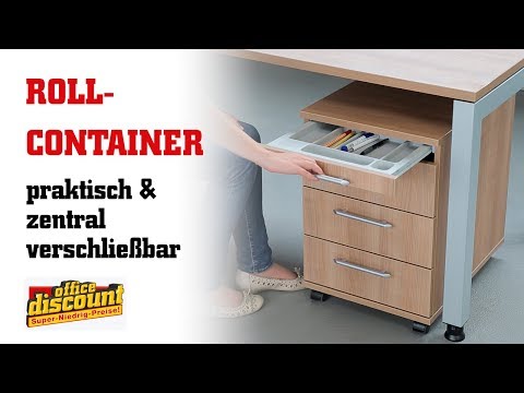 Artikelvideo 1 für HAMMERBACHER AC30 Rollcontainer eiche 4 Auszüge 42,8 x 58,0 x 59,0 cm, Artikelnummer 593487