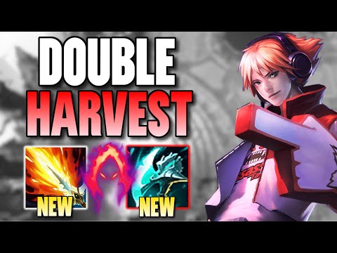 THIS NEW DOUBLE HARVEST EZREAL BUILD SENDS NUKES WITH EVERY Q! (FULL AP) - League of Legends