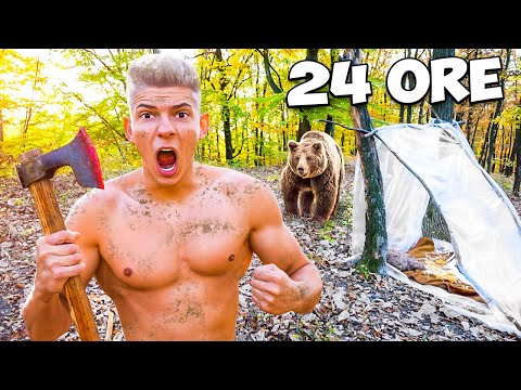 I SURVIVED 24 HOURS in the FOREST!
