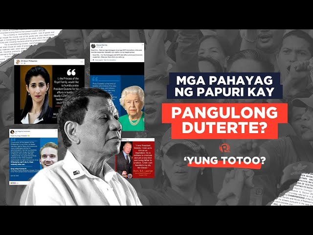 [WATCH] ‘Yung Totoo?: 5 fact check tungkol sa mga pekeng pahayag ng papuri kay Duterte