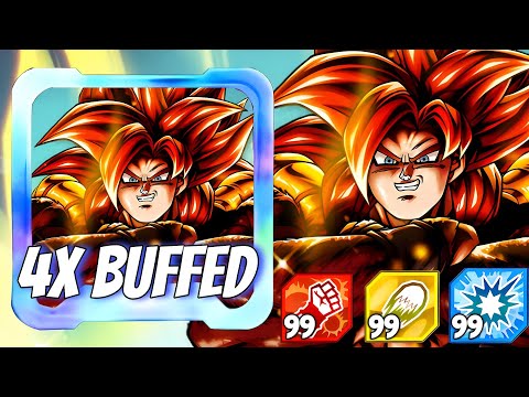 WHAT IS THIS DAMAGE!!! 4x ZENKAI BUFFED ULTRA SSJ4 GOGETA DESTROYS EVERYONE! (DB Legends)