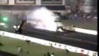 Scott Kalitta (Blowover) and Blaine Johnson 1996 NHRA Gatornationals Drag Racing Finals
