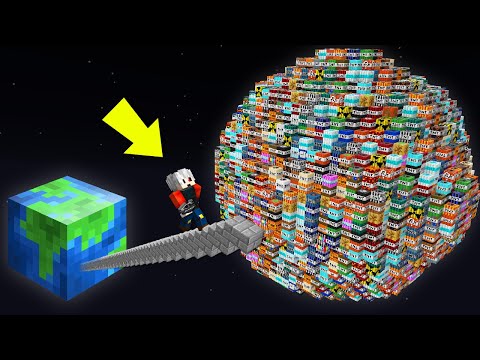 BLOWING UP THE SPACE TNT PLANET - Minecraft