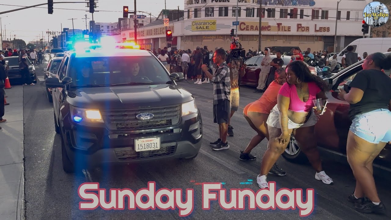 🚓Cops Shutdown #Oscars Sunday Funday👮🏼‍♂️| Los Angeles, California USA [4K]