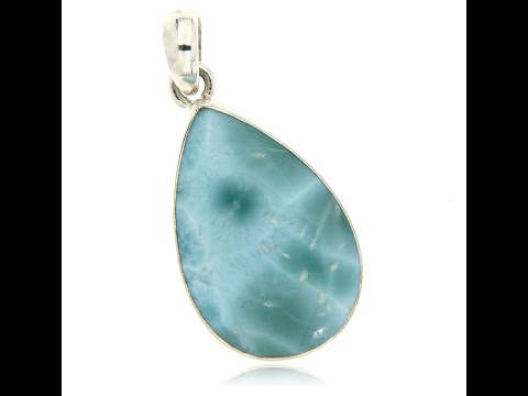 Pandant argint 925 Piatra Naturala Larimar Para - Eleganta Discreta
