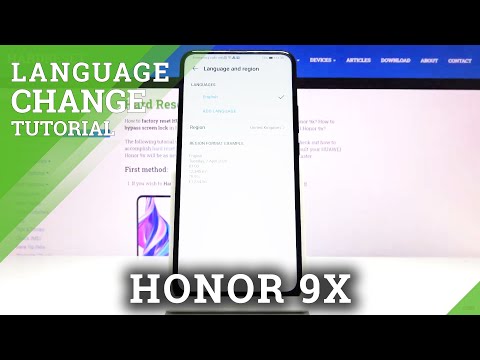How to Change Interface Language on Honor 9X –  Choose Language