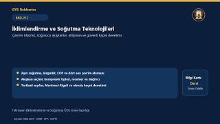 BKD212 | İklimlendirme ve Soğutma Teknolojileri | İklimlendirme ve Soğutma Tekni