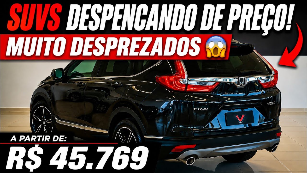 🔥 SUVs INJUSTIÇADOS QUE ESTÃO DESPENCANDO DE PREÇO NA TABELA FIPE! OFERTAS QUE VÃO ACABAR EM 2026!