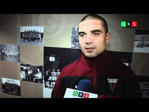 21. kolejka PLH: GKS Tychy - Aksam Unia Oświęcim 6:1. Wypowiedź Rafała Dutki.
