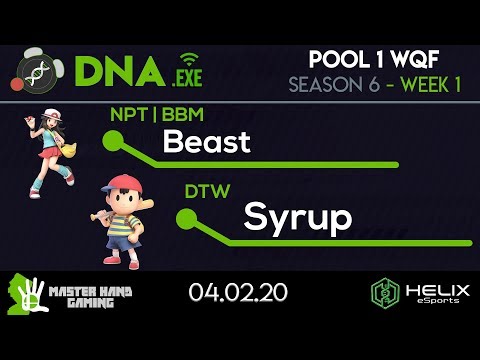 DNA.EXE S6:W1 - NPT | BBM | Beast (Pokemon Trainer) Vs. DTW | Syrup (Ness) - Pool 1 WQF