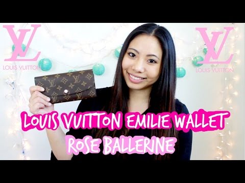 LOUIS VUITTON EMILIE WALLET IN ROSE BALLERINE REVIEW Video