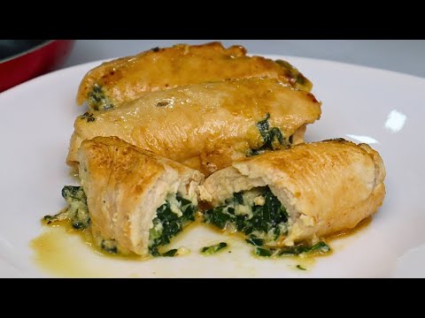 Pechuga rellena de acelgas (SIN NECESIDAD DE HORNO) En sarten