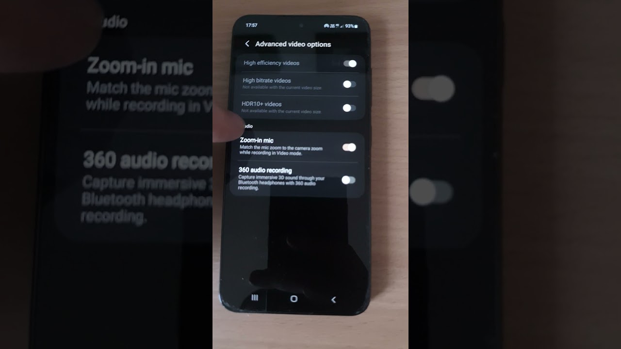 How to use 360 audio recording on a Samsung Galaxy phone