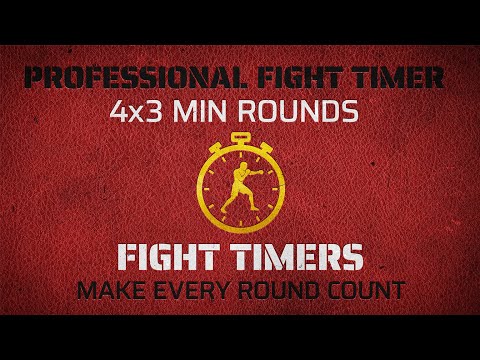 4R Professional Boxing Timer – 4×3 Minute Rounds | Bells & 10s Clapper Alerts | No Music