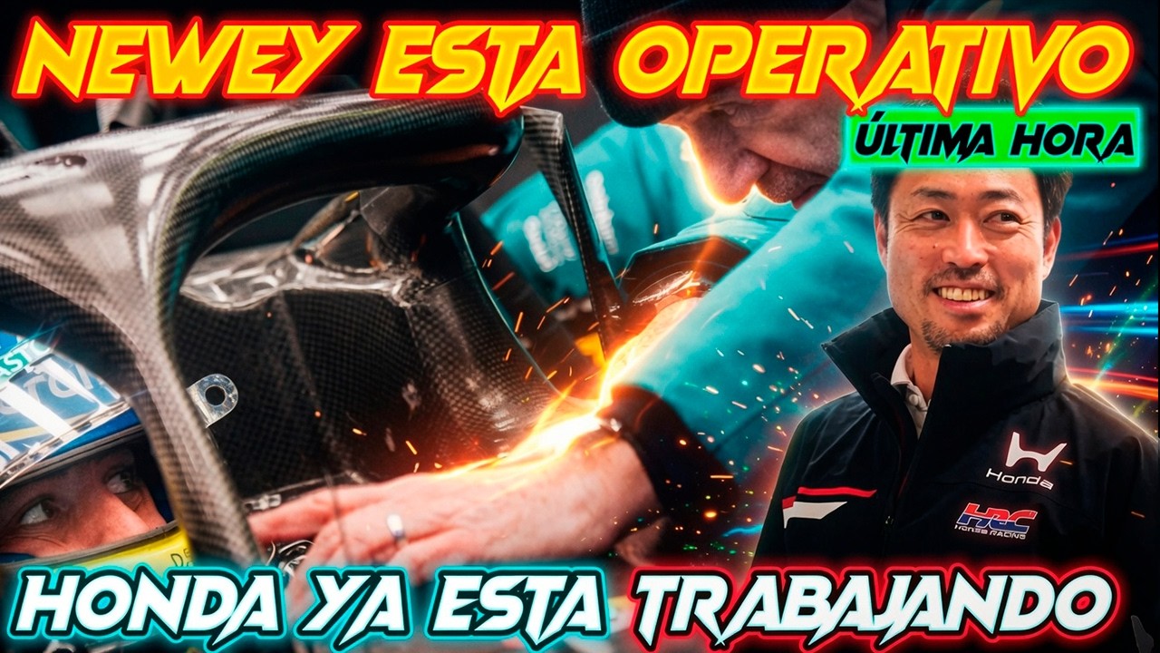 NEWEY OPERATIVO PARA ASTON MARTIN Y ALONSO, HONDA F1 ADELANTA CFD Y TRABAJO MONOCILÍNDRICO