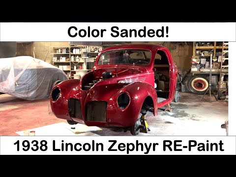 Now Color Sanded. Personal 1938 Lincoln Zephyr Part 4 - Body Paint of JB Donaldson's Zephyr