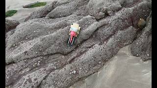 WPL B-1 Military Truck Rock Crawler on the rocks at Hope Cove 202600512