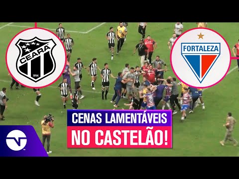 VEJA A BRIGA ENTRE JOGADORES DE CEARÁ E FORTALEZA APÓS O APITO FINAL NO CASTELÃO