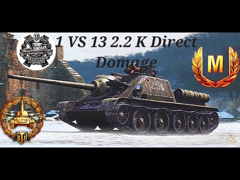 World of Tank Console SU-85 in Thiepval Crest  1 VS 13  2.2 K Direct Domage