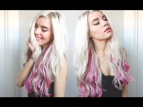 Blonde and Pink hair tutorial & VP Fashion Extensions...