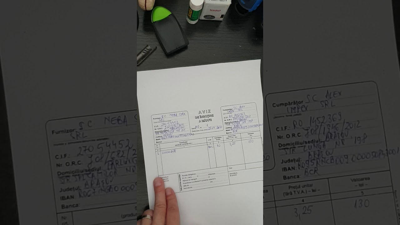 Completare aviz de insotire