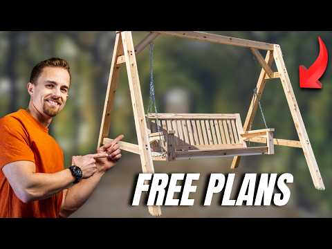 Beginner Wood Porch Swing FREE PLANS | How to Build an A-frame Swing