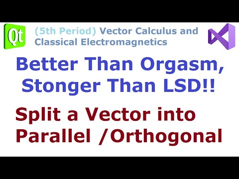 056 - OpenGL Graphics Tutorial 13 - Split a Vector into Parallel and Orthogonal Components