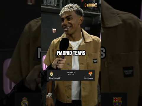 Yamal promised he'll make every Madrid fan cry in El Clásico.😳😰 (Bro Can't Stop Risking His AURA😭)