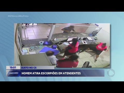 Homem atira escorpiões em atendentes em Santo Antônio do Aracanguá