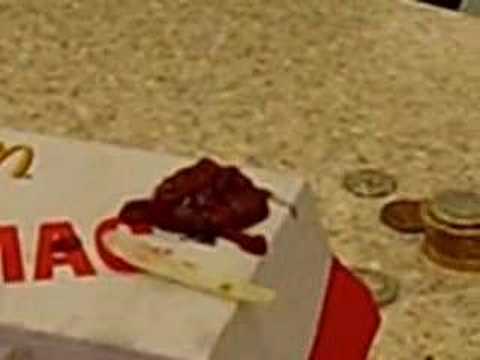 Man snorts condiments and a french fry at airport...