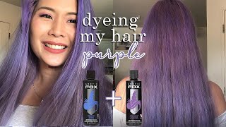 Dyeing My Hair Purple At Home VLOG ft. Arctic Fox Periwinkle and Girls Night