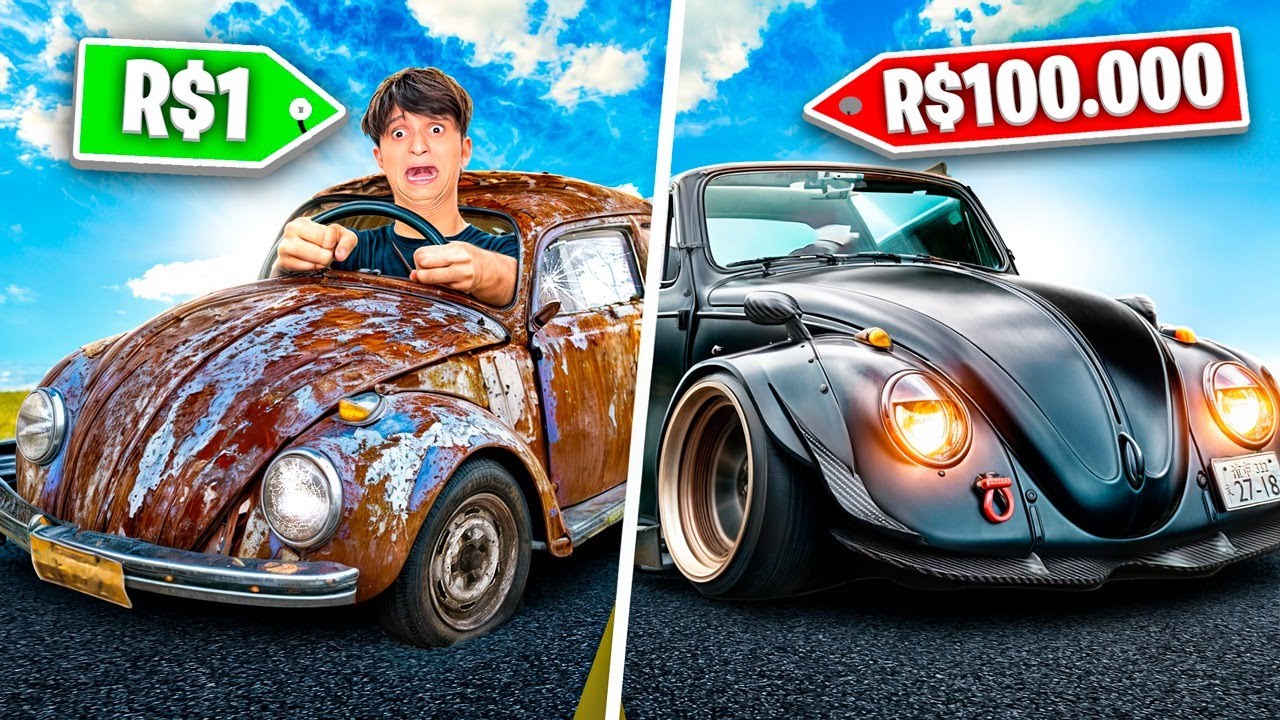 FUSCA DE R$1 REAL VS FUSCA DE  R$100.000!!