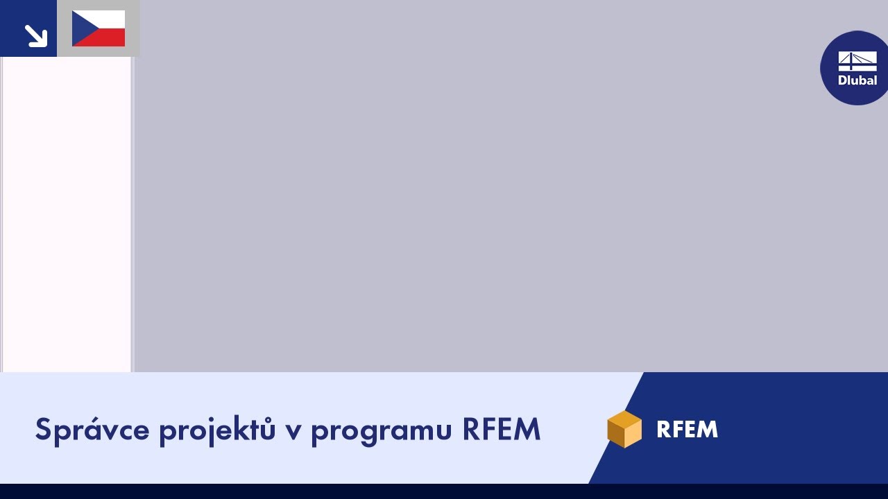 Správce projektů v programu RFEM