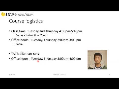 CAP5415 Lecture 1 [Administrative] - Fall2021