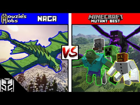 Naga VS Mutant Beasts in Minecraft | Mob Battles | TRS2