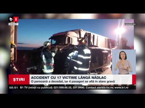 ACCIDENT CU 17 VICTIME LANGA NADLAC_Stiri B1_14 iunie 2021