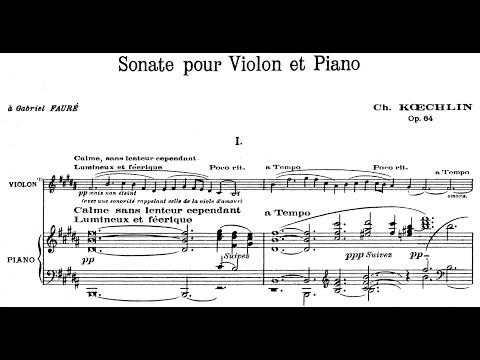 Charles Koechlin - Violin Sonata Op. 64 (Score Video)