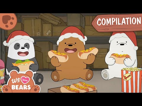 Celebrating a Snowy Christmas with Bears | One Hour Compilation | We Bare Bears | We Baby Bears