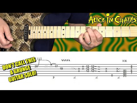 Alice in Chains - Man in the Box - guitar lesson (solo) with tabs! 🎸